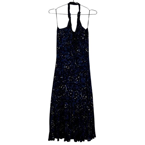 Jean Paul Gaultier Fuzzi Blue Halter Dress Speckled Abstract Dress Medium Y2K - Picture 4 of 15
